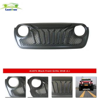 

1 set black ABS plastic Front Matte Black Gladiator Vader racing Grille Grills Inserts for Jeep Wrangler JL 2018+ Sport Lantsun