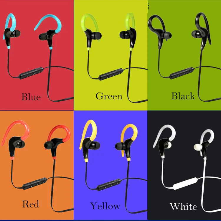 

For iphone Wireless Bluetooth Hanging type Fashion New Sports Earphone 6 Colors For Smartphones