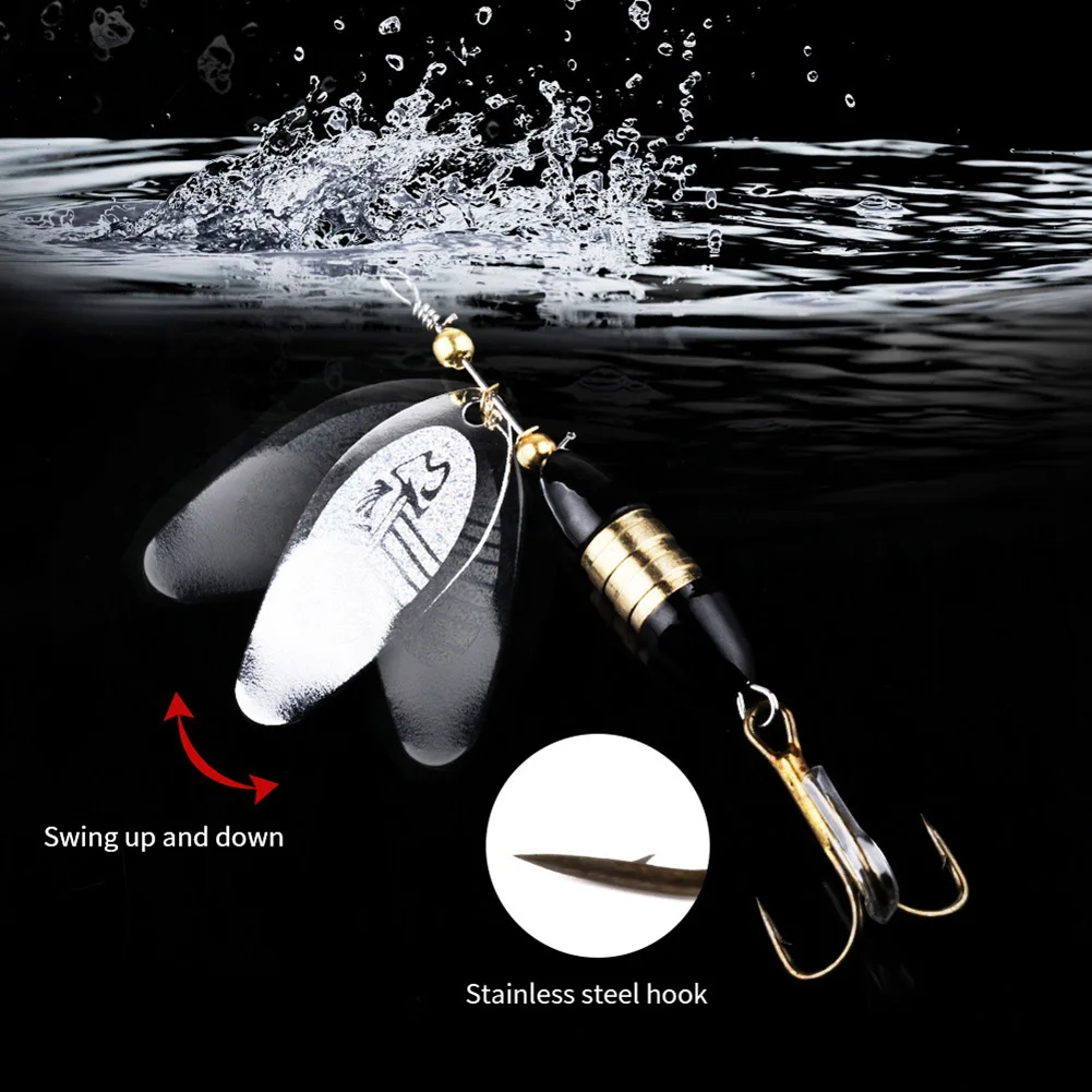 

1/5/10Pcs Fishing Lures Set Swivel Sequin Fishing Bait With Treble Hook for Bass Trout Redfish FK88