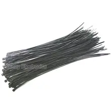 50 шт. в упаковке 1" дюймовый черный сетевой кабель Провода галстук ремень 50 фунтов Zip Нейлон