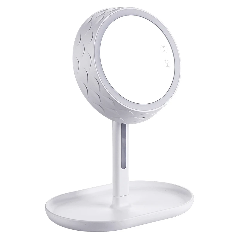 

Portable Led Makeup Mirror Desktop Storage Charging Usb Contact Desktop Smart Light Dressing Table Lamp Smart Multi-Function M