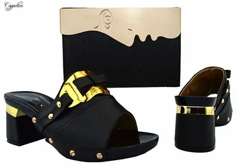 

Excellent black design shipper shoes and evening bag set for fashion lady BCH-26 heel height 7cm,multi color