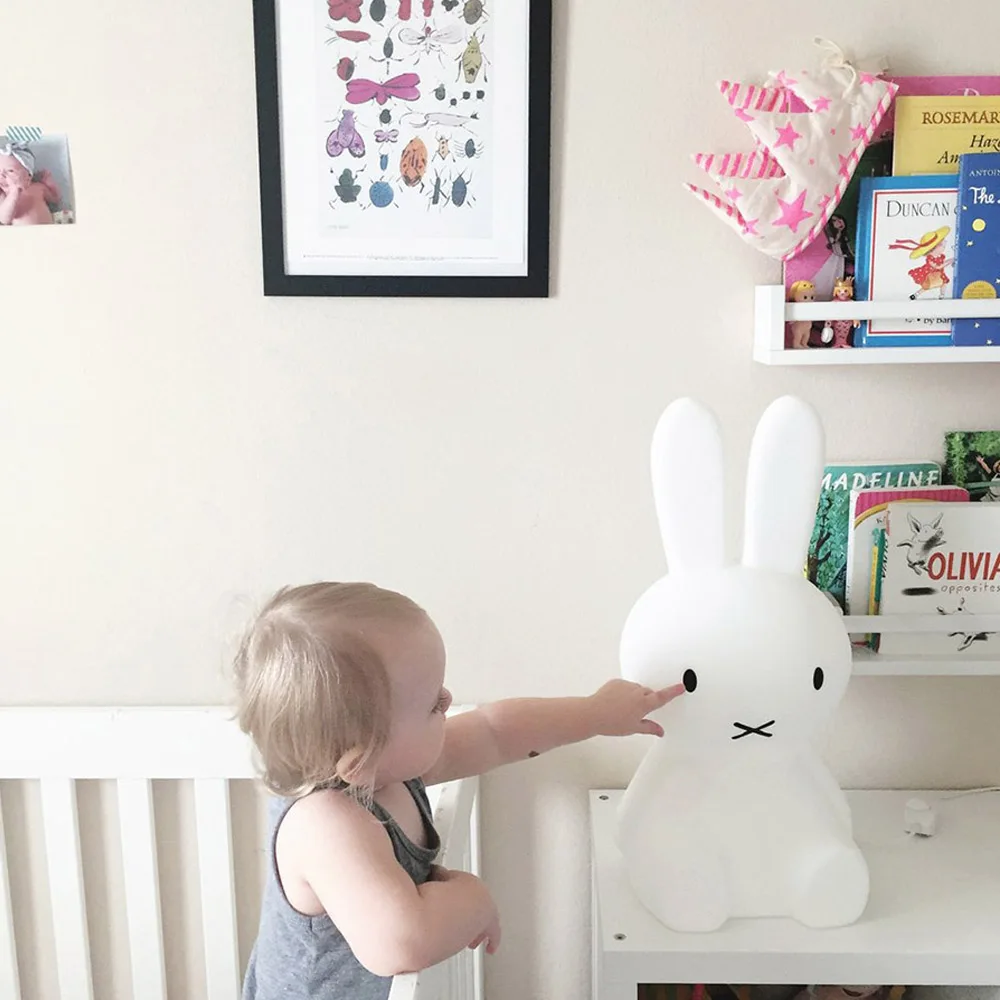 

USB 30cm Cartoon Animal Rabbit LED Night Light Children's Gift Living Room Bedroom Decorative Lamp Bedside Table Lamp