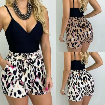 

Fashion Summer Women Leopard Print Shorts European and American Charming Sexy Ladies Casual High Waist Feminino Hot Shorts