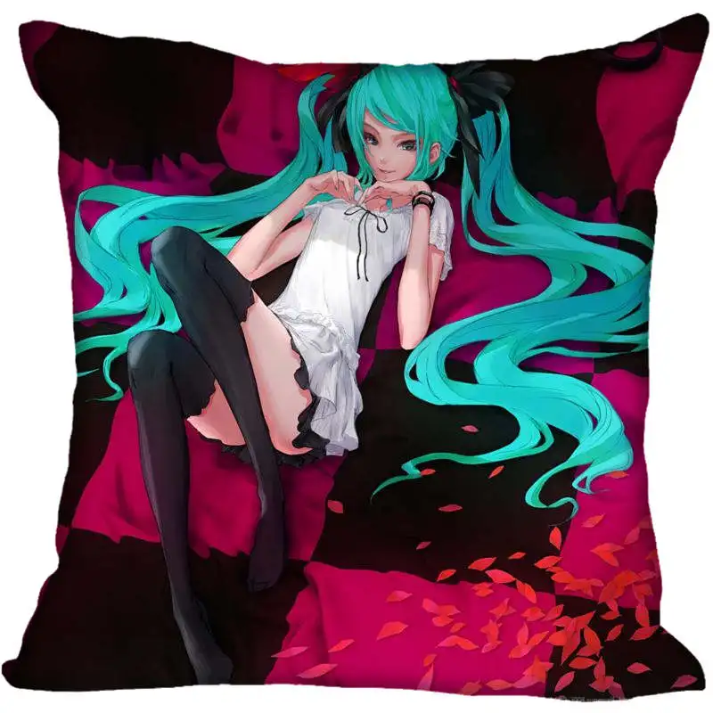 45X45 см, 40X40 см(с одной стороны) чехол для подушки в стиле аниме для девочек, современный домашний декоративный чехол для подушки Hatsune Miku, чехол для подушки в гостиную - Цвет: Pillowcase 9