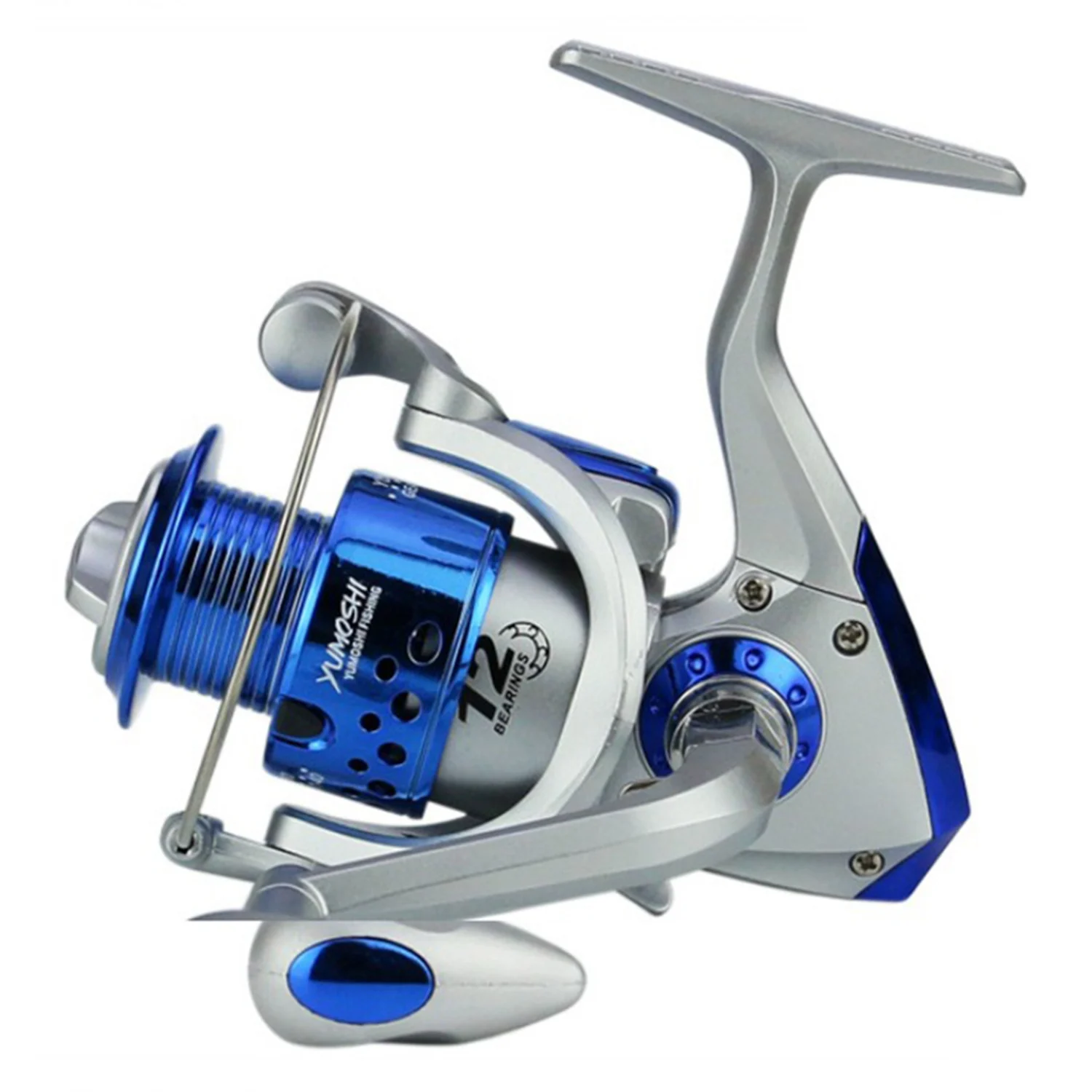 Blue Горячая-Yumoshi колеса рыбы спиннинговая катушка 5,5: 1 12Bb серии Pesca Carretilha Peche Тип спиннинга морской рок приманка для рыбалки - Цвет: Blue