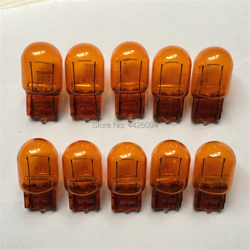 10PCS Amber Color Turn Signal Lamp Bulb WY21W T20 7507 Steering Lamp