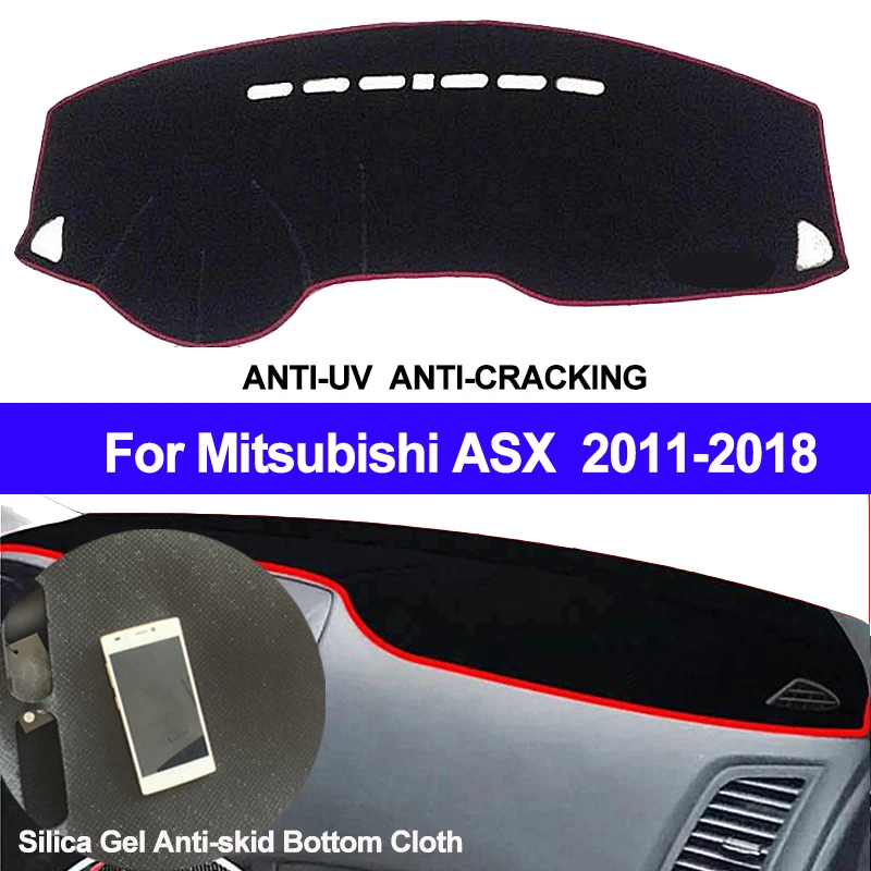

TAIJS Auto Car Dashboard Cover Silicone Non-Slip Dash Mat Carpet ANti-UV For Mitsubishi ASX RVR Outlander Sport 2011 - 2017 2018