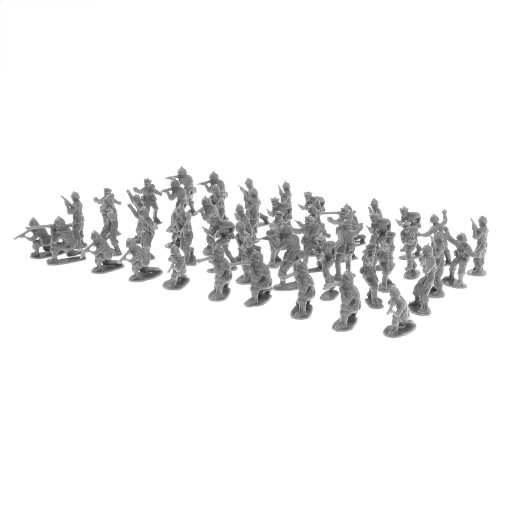 100 Pieces 2cm Plastic Toy Soldier Action Figures Model Playset Army Men Accessories 