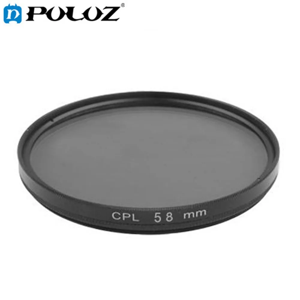 PULUZ 58mm Circular Polarizer Lens Filter Camera CPL Filter Lens for