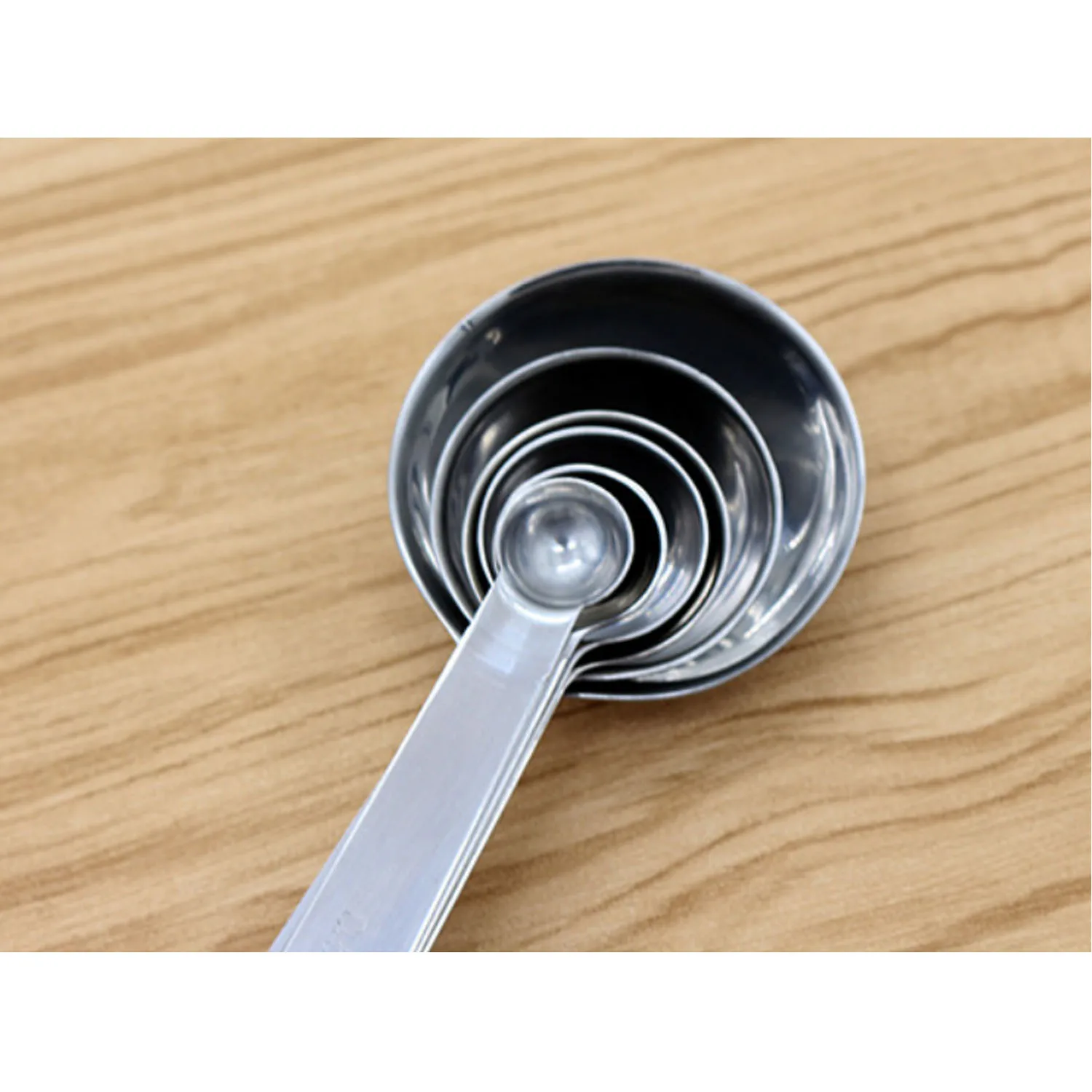 Behogar 6 PCS Stainless Steel Measuring Scoop Spoon Set with Scale Value for Cooking Baking 0.63ml 1.25ml 2.5ml 5ml 7.5 ml 15ml - Image 6