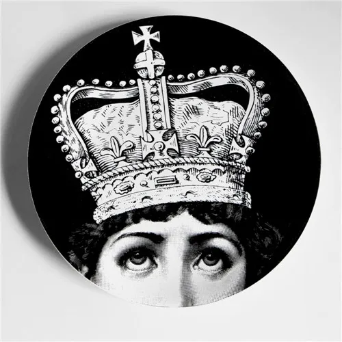 Rosenthal Piero fornasetti таблички черный/белый иллюстрации висит блюда по производству образцов/дома/отеля Декор Кавальери уход за кожей лица керамические изделия - Цвет: 5