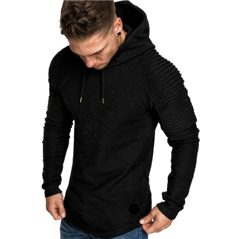 Best 2018 Autumn New Fashion Mens Hoodies Brand Men Solid Color Hooded Sling Sweatshirt Mens Hoodie Hip Hop Hoodie 5XL