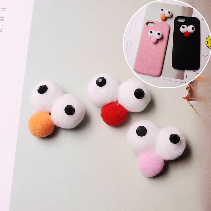 100pcs Pom Pom eye ball DIY Critters Crafts For Kids Red Foam Googly