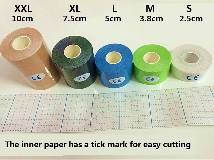 Кинезиологическая лента, клейкая спортивная лента, кинезиологическая эластичная повязка, кинезиологическая лента для мышц