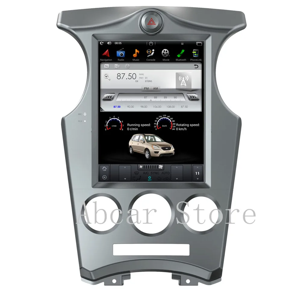 

10.4'' Tesla style Android 7.1 Car dvd player GPS Navigation For KIA CARENS 2006-2013 MANUAL AC stereo radio headunit IPS record