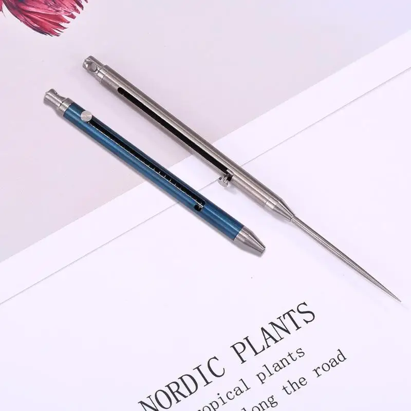 

Outdoor Portable Telescopic Toothpick Titanium Alloy Multifunction Spring Cartridge for Camping Enthusiasts