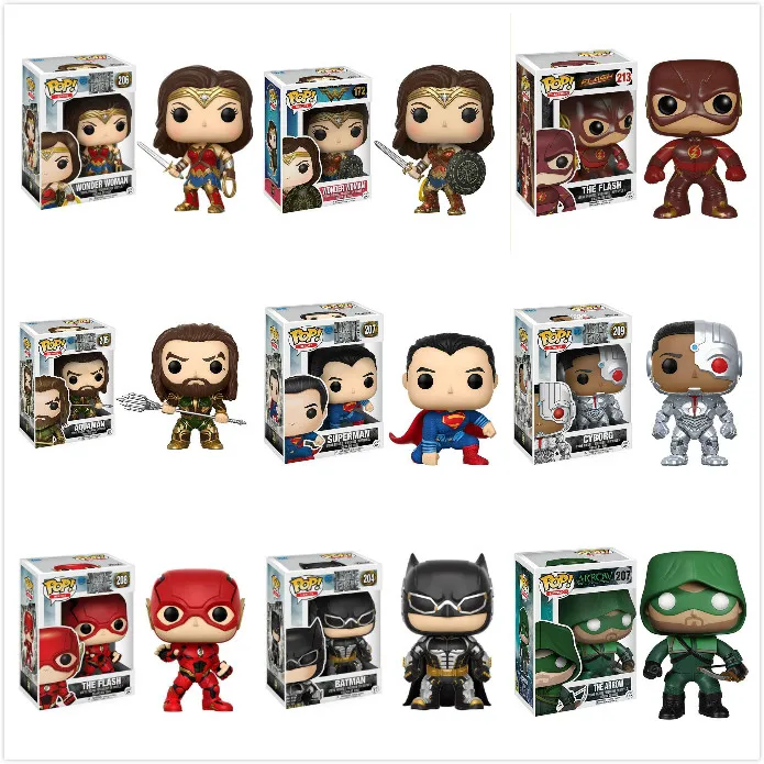 

Funko Pop Wonder Woman Superman Batman Collection Model Toys Movie Figure Anime Kids Toys For Children Gift