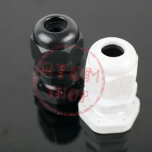 10 шт. PG13.5Cable желез нейлон пластик, Водонепроницаемые кабельные разъемы спиральные фиксированные