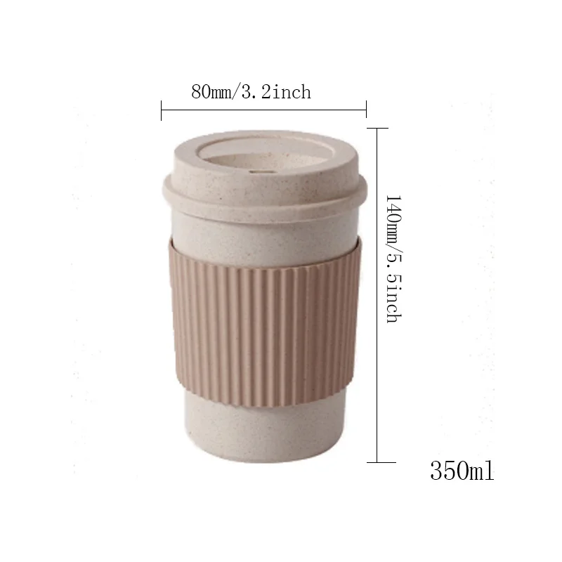IVYSHION 1 шт. портативная бутылка для воды чайник Пшеничная солома кофейные кружки домашняя посуда инструменты портативные круглые пластиковые чайные стаканы