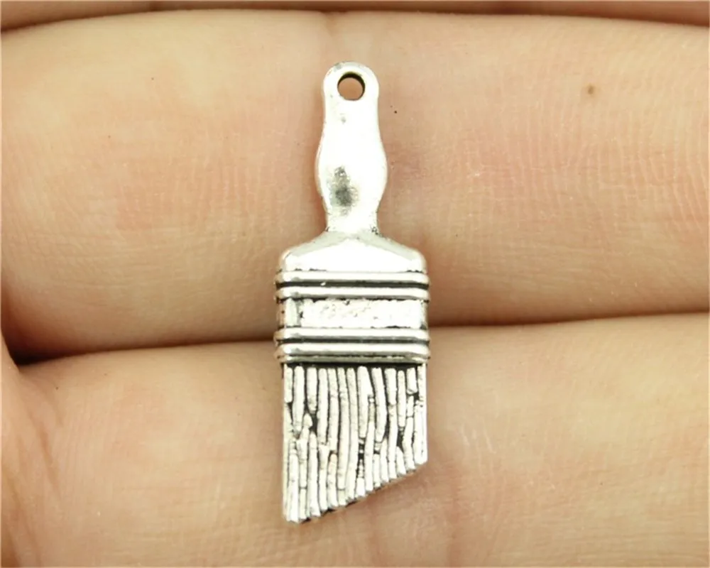 WYSIWYG 5pcs 27x9mm Pendant Paint Brush Paint Brush Charm Pendants For