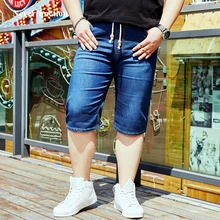 Новые мужские летние простые повседневные джинсовые короткие классические мужское в деловом стиле бермуды прямые джинсы Короткие плюс размер 42 44 46 48