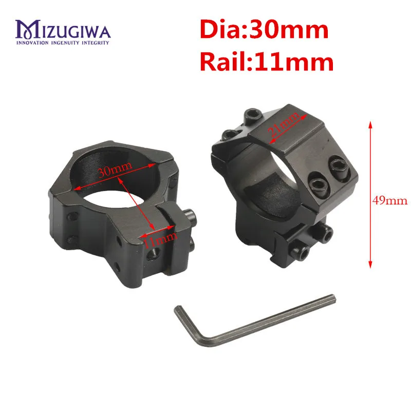 2 قطعة/زوج mizugiwa 30 ملليمتر ضياء نطاق خواتم 11 ملليمتر ويفر picatinny السكك الحديدية ل بندقية riflescope نطاق مسدس الادسنس الصيد