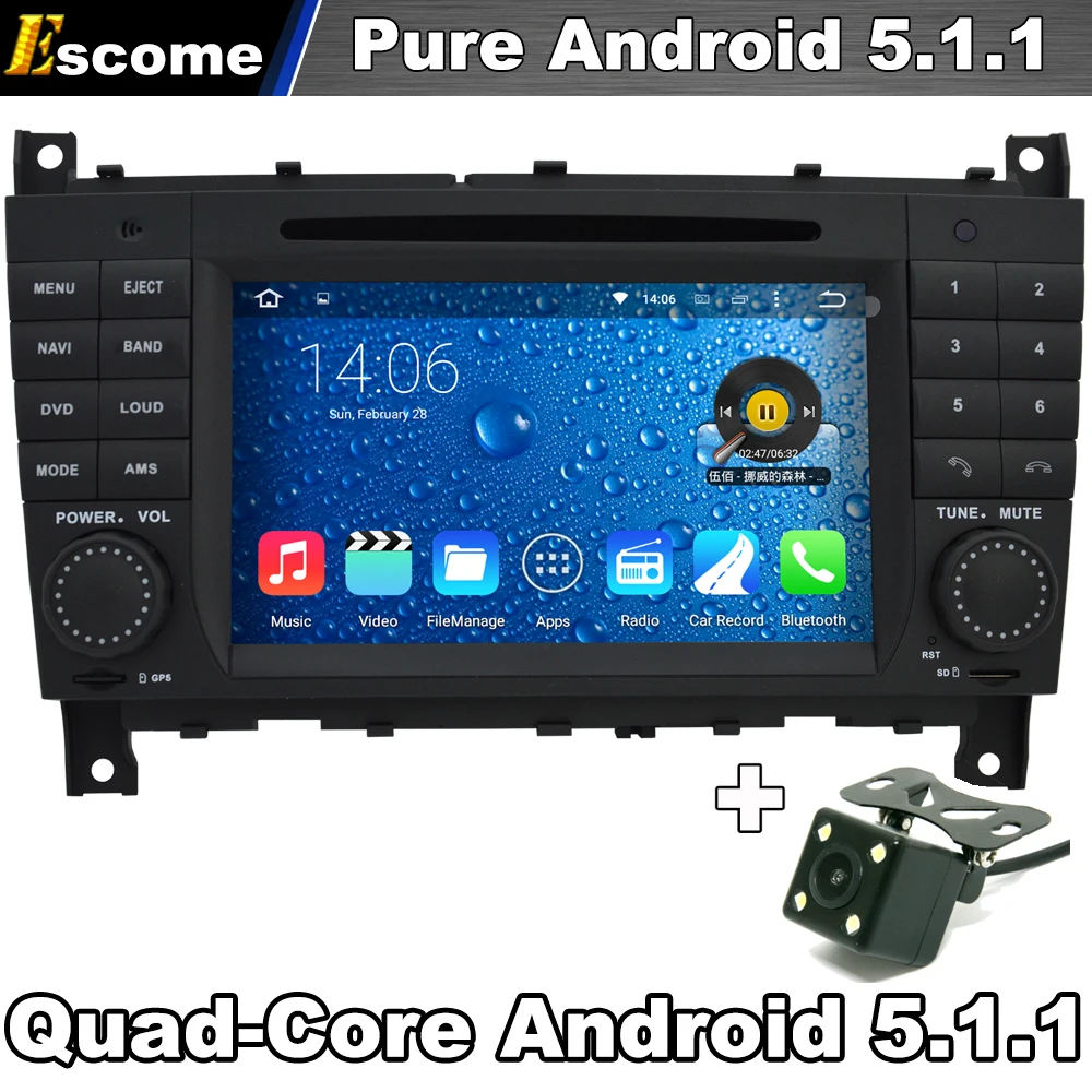 Pure Android 5 1 Car DVD Player for Mercedes Benz CLK CLS Class W209 W219 A209