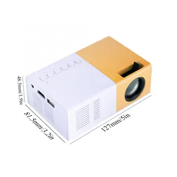 

Mini Stylish Home Theater Portable LED Projector HD Support 1080P HDMI VGA Multimedia Player Projector