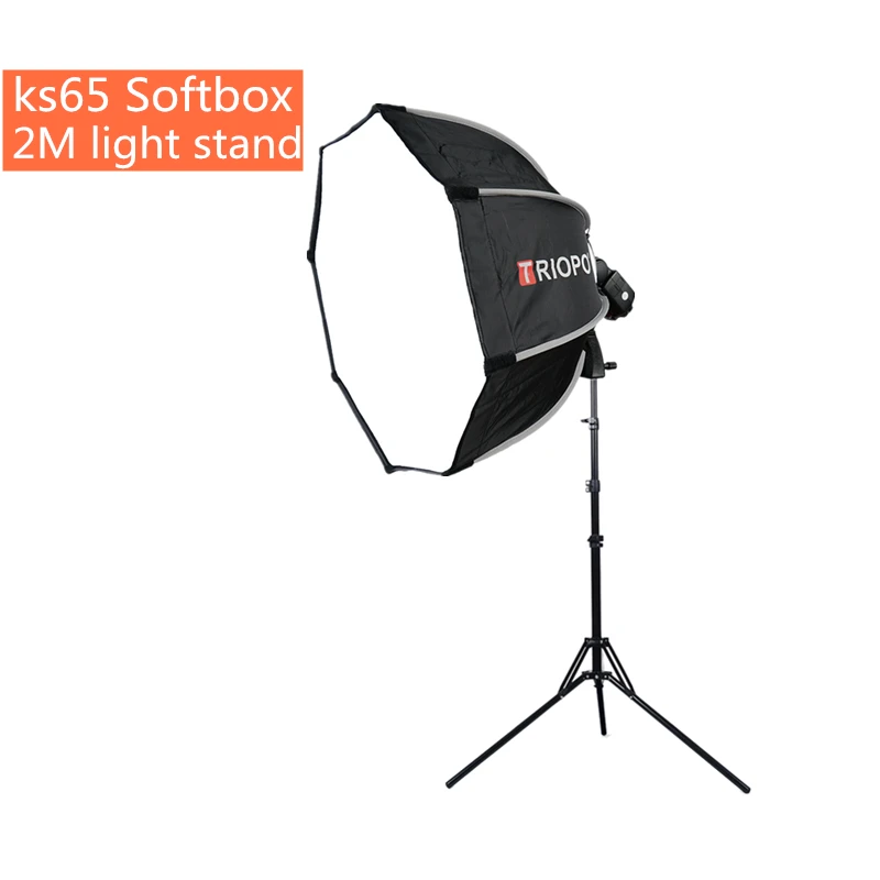 Портативный восьмиугольный софтбокс TRIOPO ks65 для улицы 65 см Вспышка Speedlite 2 м