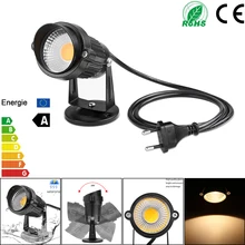 3 Вт COB светодиодный светильник для газона, садовый прожектор, светильник с основанием для двора, патио, светильник для дорожки, лампа, водонепроницаемая, EU Plug