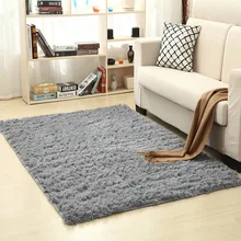 Tapis d'intérieur en laine de soie super doux, moquette moderne et soyeux de sol pour chambre à coucher, accessoire de pépinière pour enfants