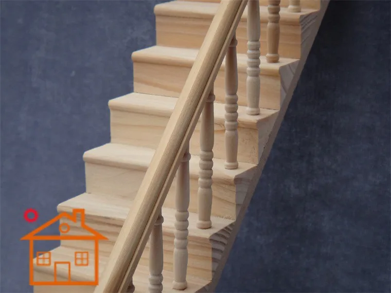 Hand Rail for Stairs 7020 dollhouse miniature 1/12 scale wood 1pc Houseworks 