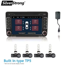TPMS for SilverStrong Android CAR DVD Car Tire Pressure Monitoring System 4 Sensors Alarm Tire Temperature Monitoring System 4g lte modbus tcp gateway ac dc power status temperature monitoring alarm system support remote reset reboot rtu5026