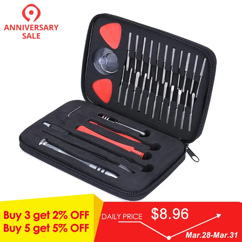 

32 in 1 Precision Screwdriver Mobile Repairing Tool Disassembly Set of Tools Cell Phone Repair Tool Kit for iPhone Samsung PC