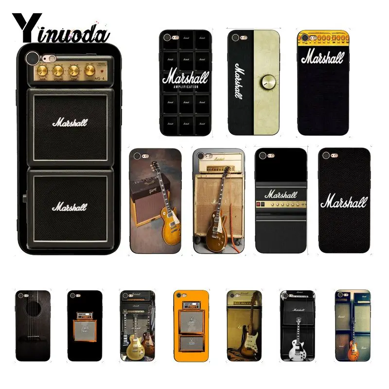 

Yinuoda guitar amp marshall TPU black Phone Case Shell for iPhone 8 7 6 6S 6Plus X XS MAX 5 5S SE XR 10 Cases
