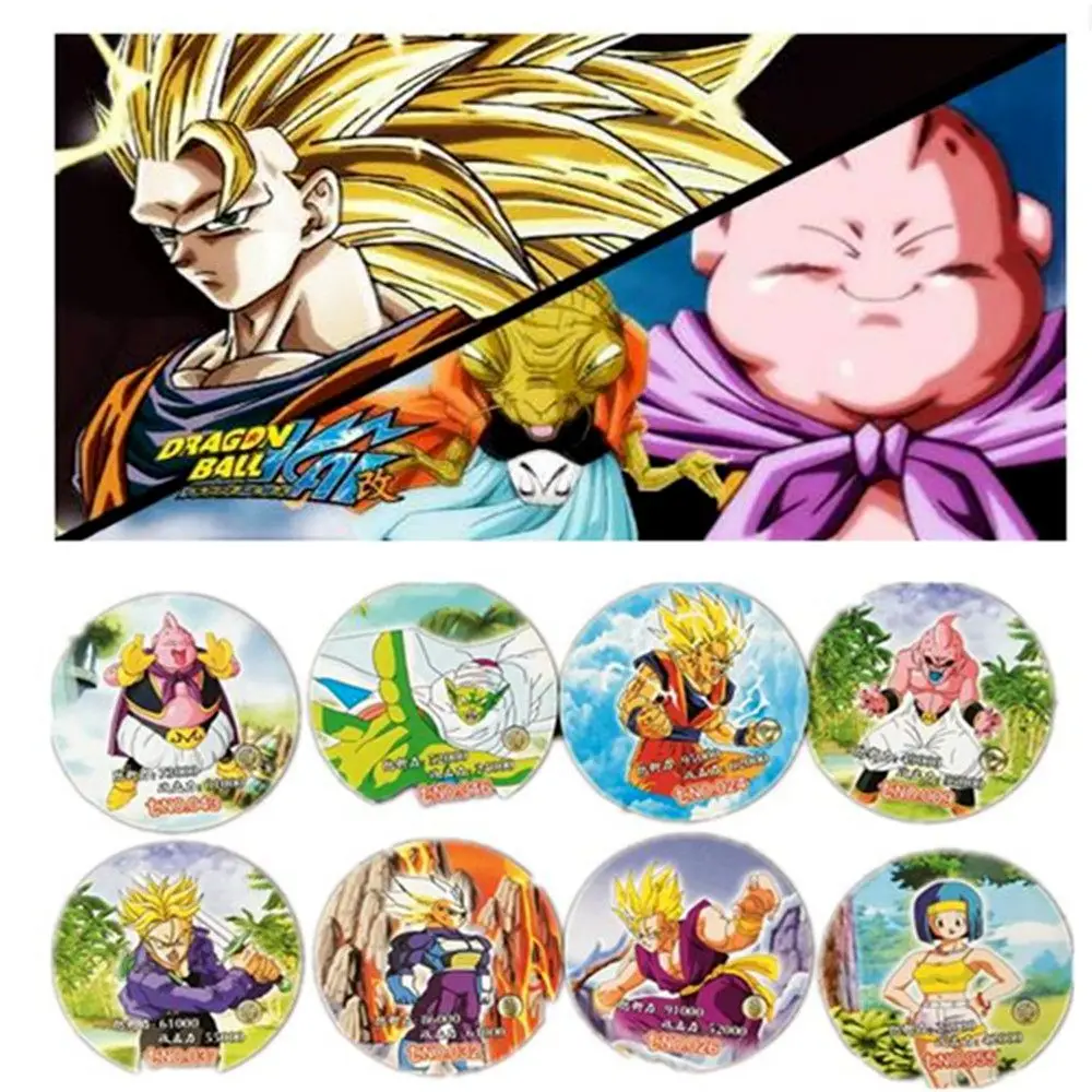 

48 pcs/lot Dragon Ball Z Collection Cards Goku Action Figures Color Printing Round Paper Trading Card Kid Gift Toy