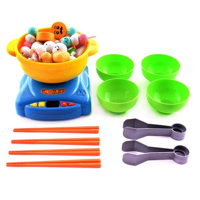 Kids Toys Pretend Kitchen Cooking Hot Pot Food Tools Kits