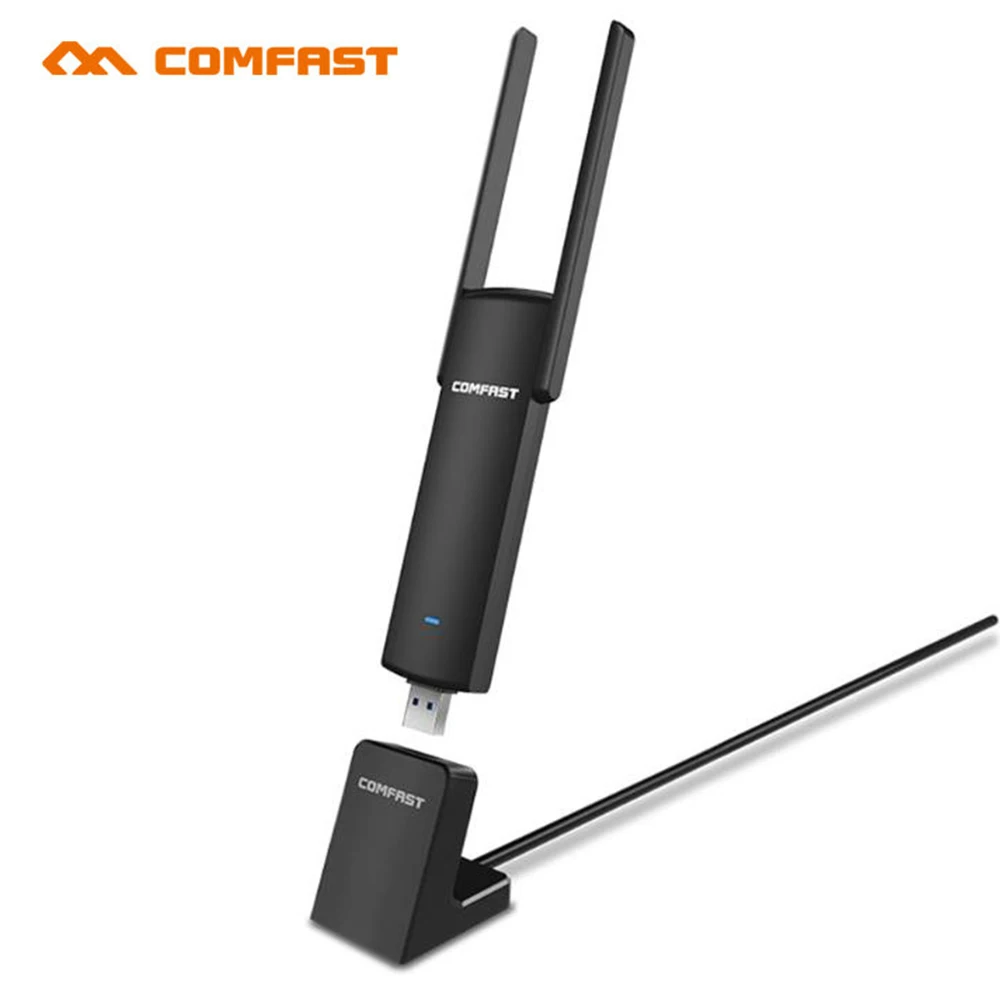 COMFAST 1900 Мбит/с 2,4 ГГц и 5,8 ГГц USB Wifi адаптер двухдиапазонный WiFi ключ CF-939AC Plug Base Play AC сетевая карта USB3.0 антенны