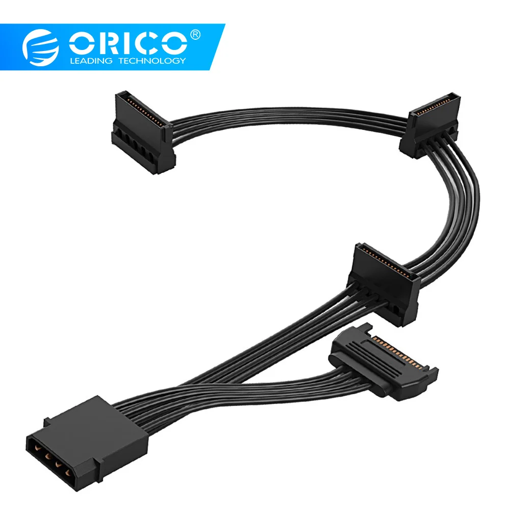 

ORICO One-to-Three Power Cord 15 Pin or 4 Pin + 15 Pin to 15 Pin DIY SATA Cable for Multiple Hard Drives (DC415P-PX3)
