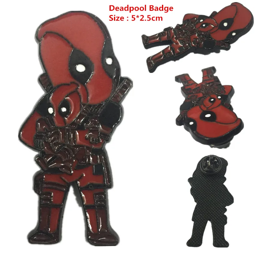 High quality Marvel Deadpool Zinc alloy badge Enamel Pins and Brooches