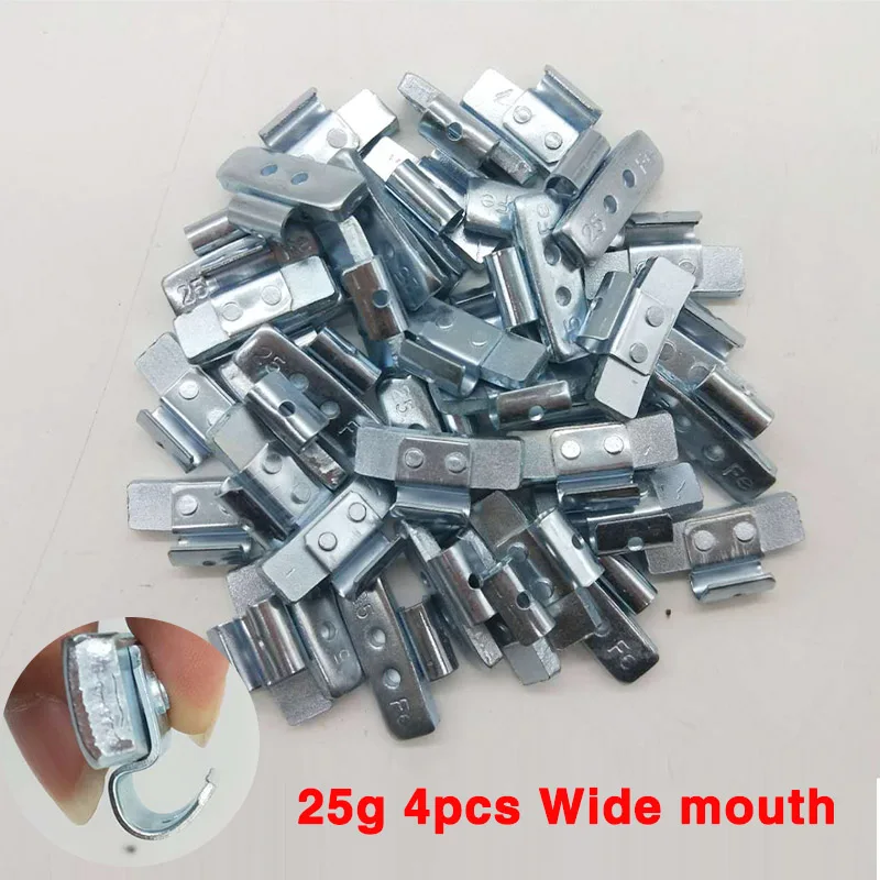 

4pcs/25g Hook wheel balance block aluminum alloy wheel hub wide counterbalance block detonation hook weight tire weight
