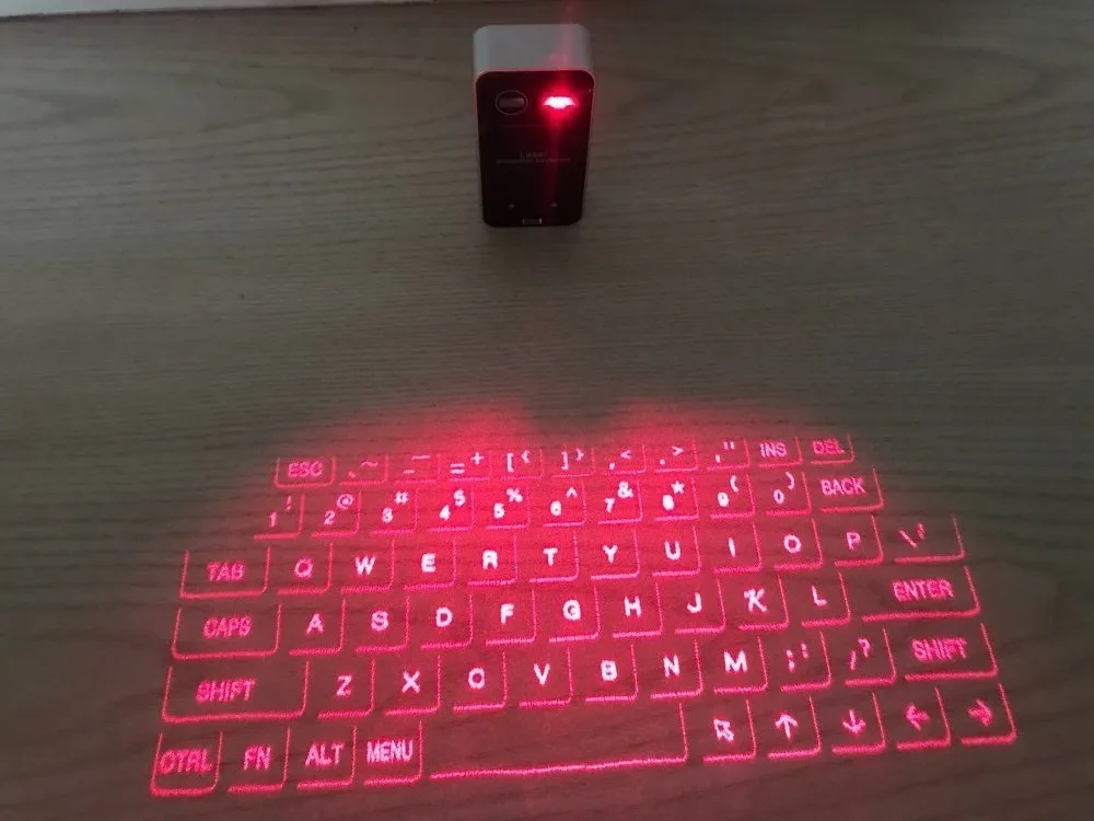 CHUYI Virtual Laser Keyboard Portable Projection Bluetooth Wireless Keyboard With Mouse Function for Mac Window XP Phone Android