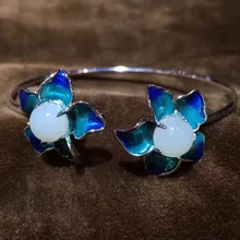 Подвескаиз Натурального Камня Браслет из яшмы, s925 серебряная мозаика, cloisonne ремесло drawing1390