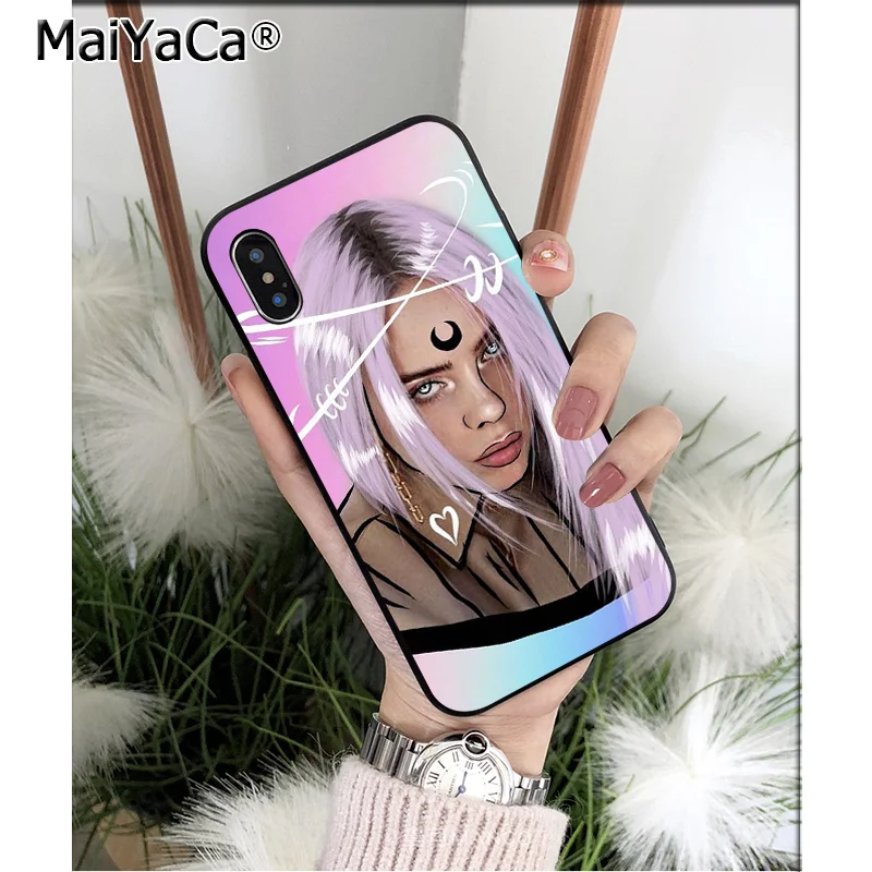 MaiYaCa Billie Eilish ТПУ Мягкий силиконовый чехол для телефона чехол для iPhone X XS MAX 6 6S 7 7plus 8 8Plus 5 5S XR