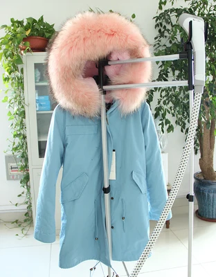 Женская зимняя куртка с капюшоном большим воротником из меха енота|winter jacket coat