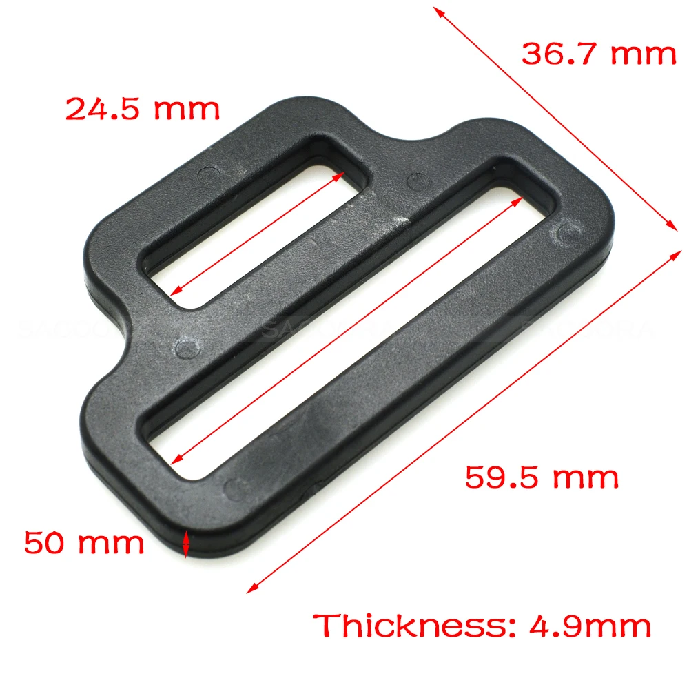 Outdoor DIY Tri Glide Adjust Buckles Plastic Slider for Backpack Straps