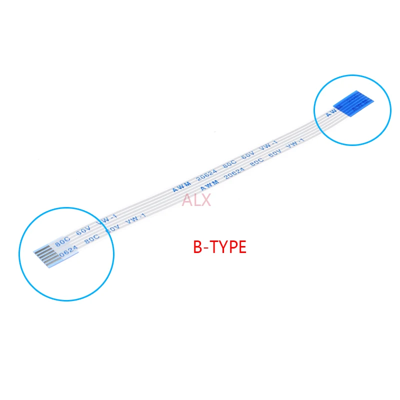 10 шт. гибкие печатные платы гибкий плоский кабель Шаг 1,0 мм 100 мм B-type 4P 6P 8P 10P 12P 16P 20P 30P 40P FFC провода 6/10/12 /16/20 Вт, 30 Вт, 40 pin-код