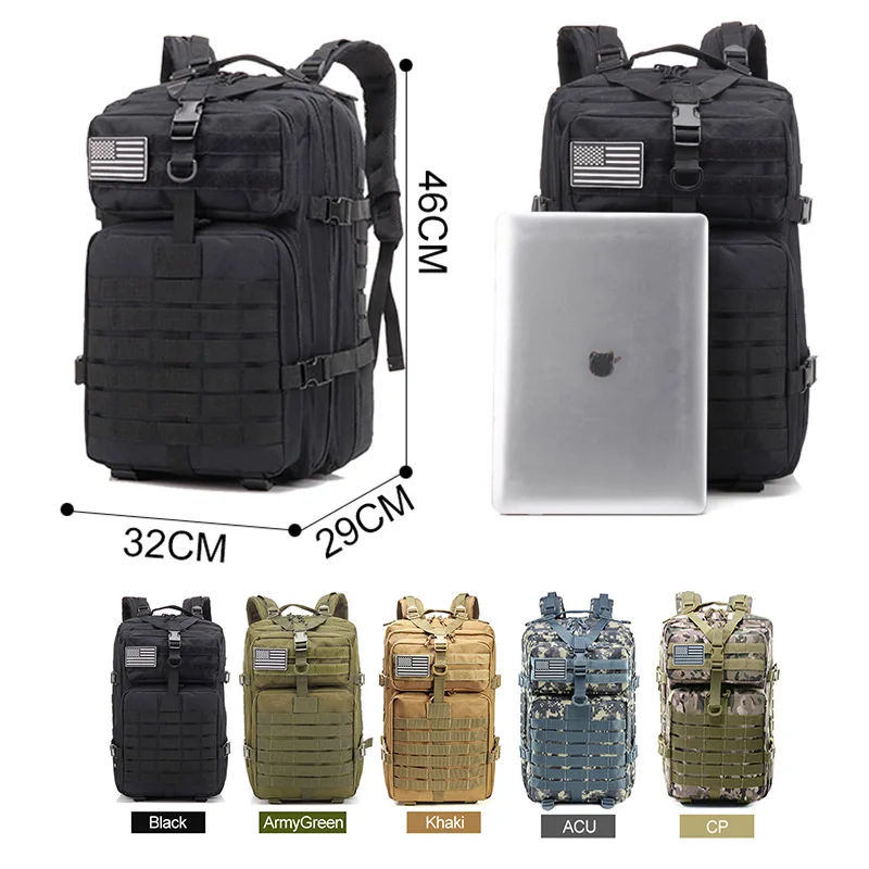2019 40L Military Tactical Assault Pack Backpack Army Waterproof Bag Small Rucksack for Outdoor Hik