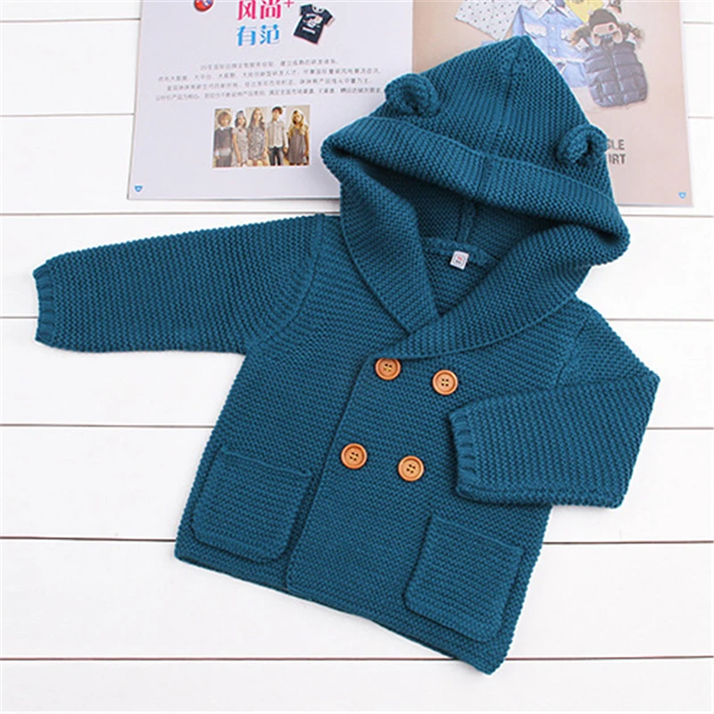 Шерстяная Одежда для маленьких мальчиков весенний свитер для малышей Модная детская одежда пальто для малышей Осенняя верхняя одежда новорожденным куртка для маленьких мальчиков